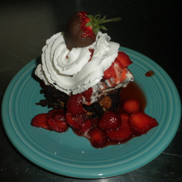 A yummy Strawberry Brownie Delight!