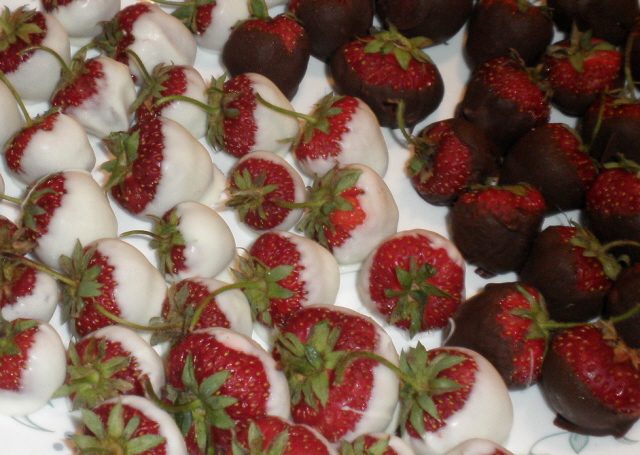 Dipped Strawberries. 
