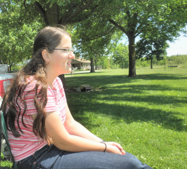 Rachel at our picnic. 