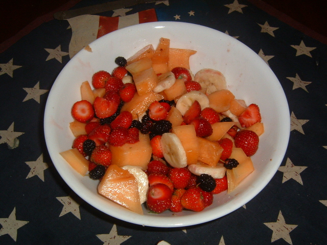 Put your own U Pick Strawberries in this lovely fresh fruit salad!